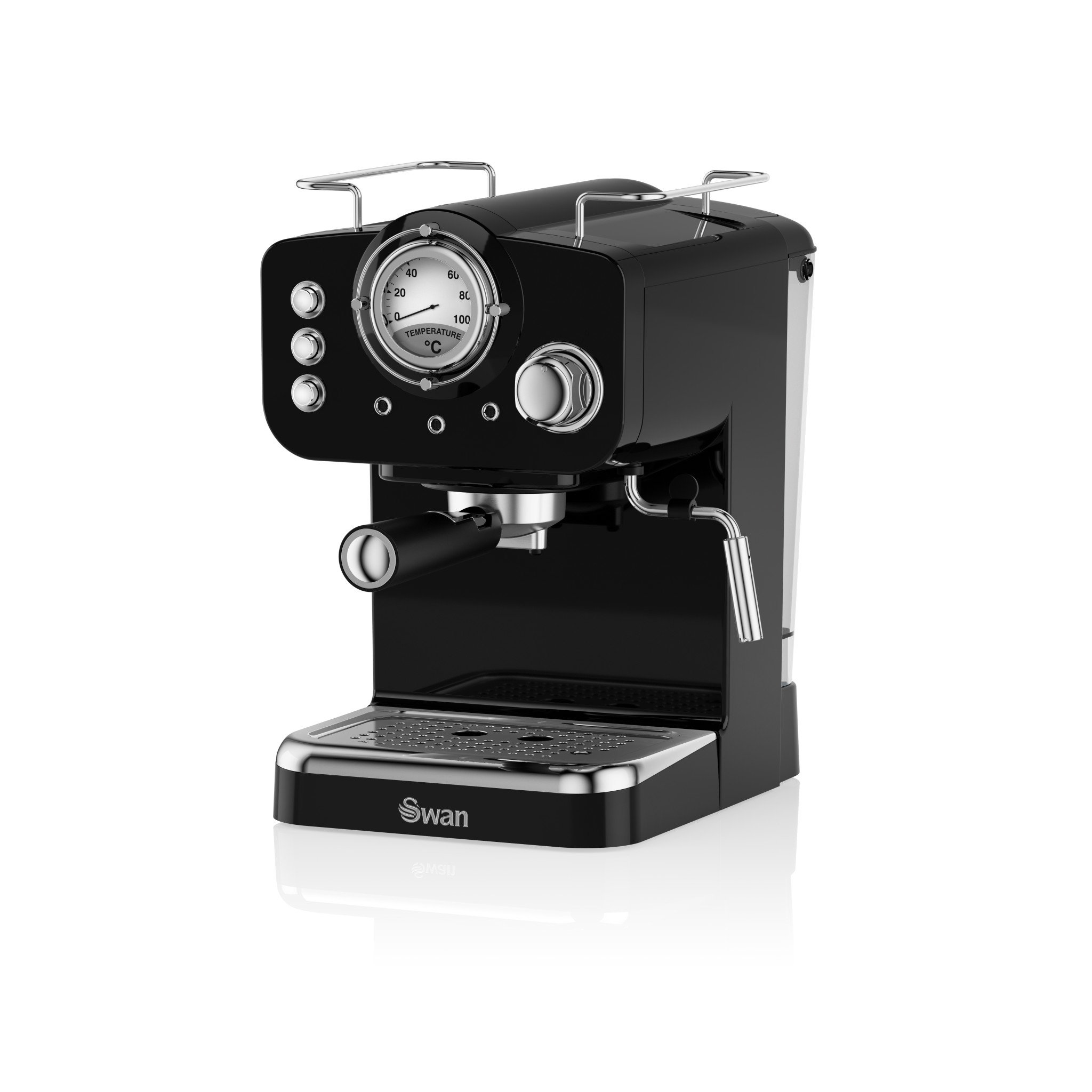 Swan SK22110BN Retro Pump Espresso Coffee Machine – Black