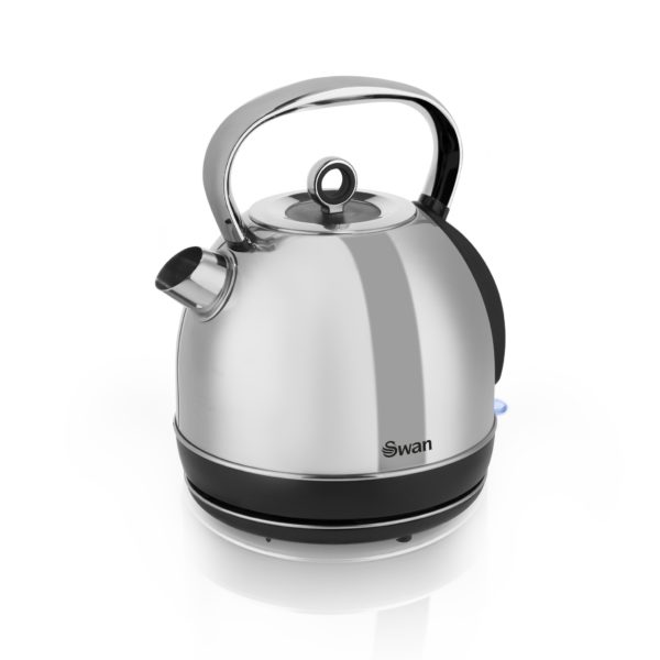 Swan 1.7L Dome Kettle – Polished Stainless Steel Brand New