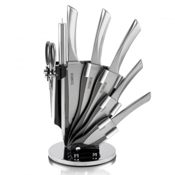 Tower T80709S 7 Piece Knife Set with Stand Stainless Steel