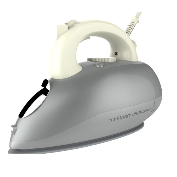 The Funky Iron Company FI-02-GREY , 2400w Ceramic Soleplate Iron Grey