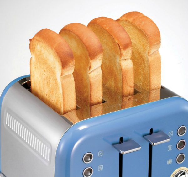 Morphy Richards 242007 Accents 4 Slice Toaster – Corn Flower Blue