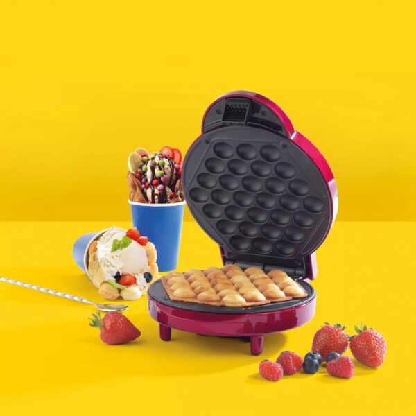 Giles And Posner EK2551G Street Style Bubble Waffle Maker Red