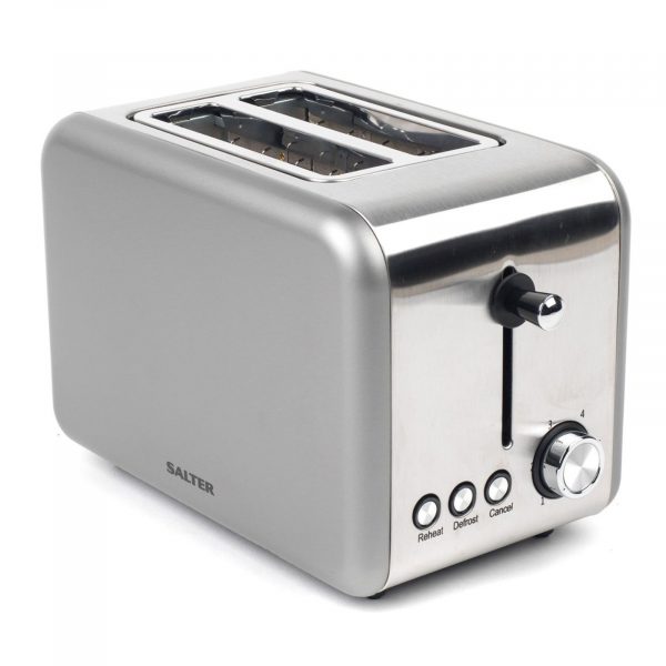 Salter EK2625Titanium Metallics Polaris 2 Slice Toaster 850W – Titanium