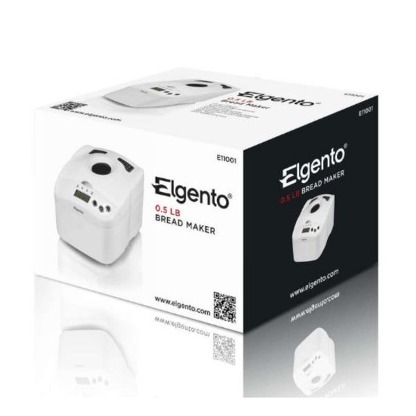 Elegento E11001 Digital Control 0.5lb Bread Baker/Soup Maker – White