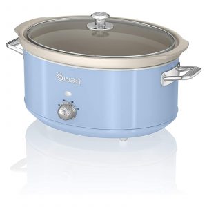 Swan Retro Slow Cooker 6.5L – Blue