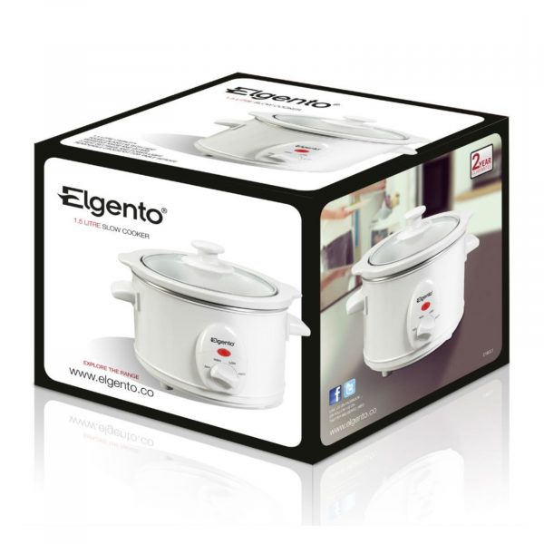 Elgento E16001 1.5L Slow Cooker – White
