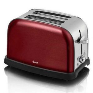 Swan ST16020ROUN 2 Slice Toaster Beautiful Design and Style – Metallic Rouge