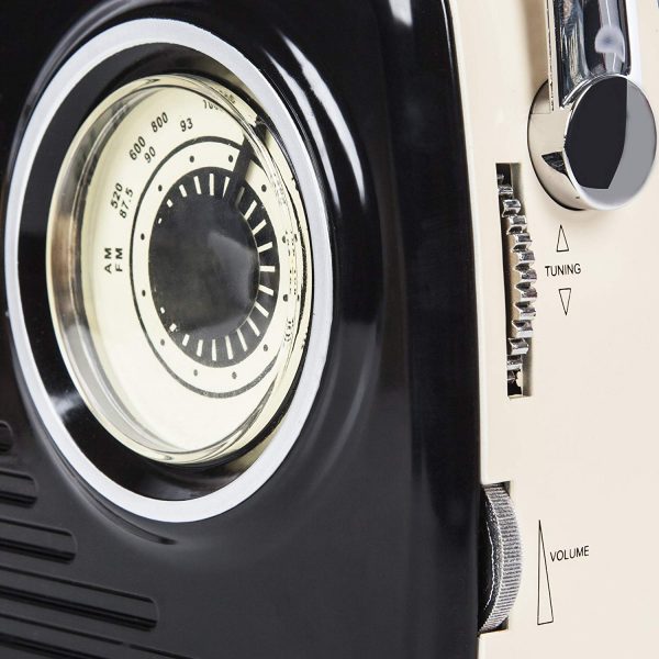 Akai A60014 AM/FM Vintage Retro Radio – Black