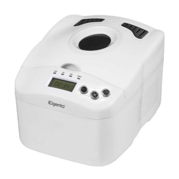 Elegento E11001 Digital Control 0.5lb Bread Baker/Soup Maker – White