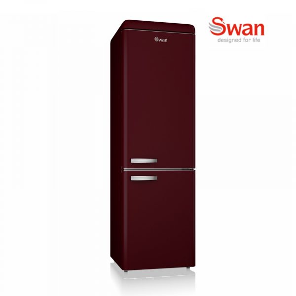 Swan SR11020WRN Retro Fridge Freezer – Wine