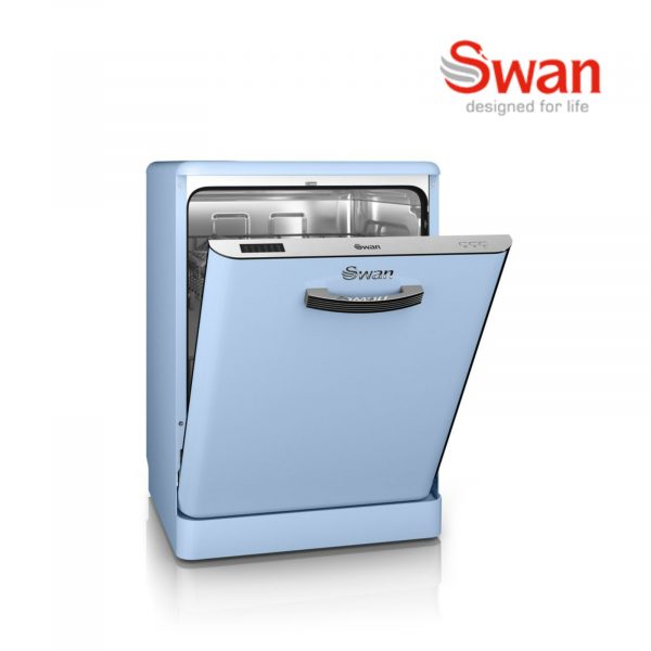 Swan SDW7040BLN Retro Dishwasher – Blue