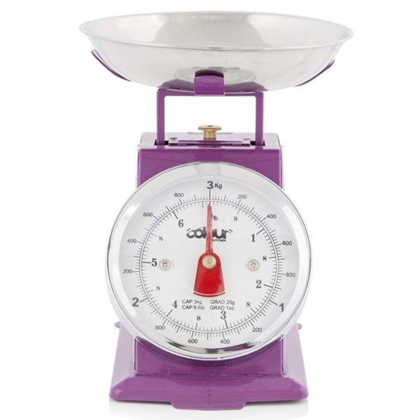 Cook In Colour MCK21002 Traditional Kitchen Scale 3KG – Purple