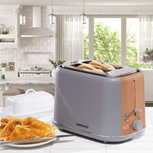 Daewoo SDA1737 2 Slice Toaster Stockholm Collection Grey - Image 4