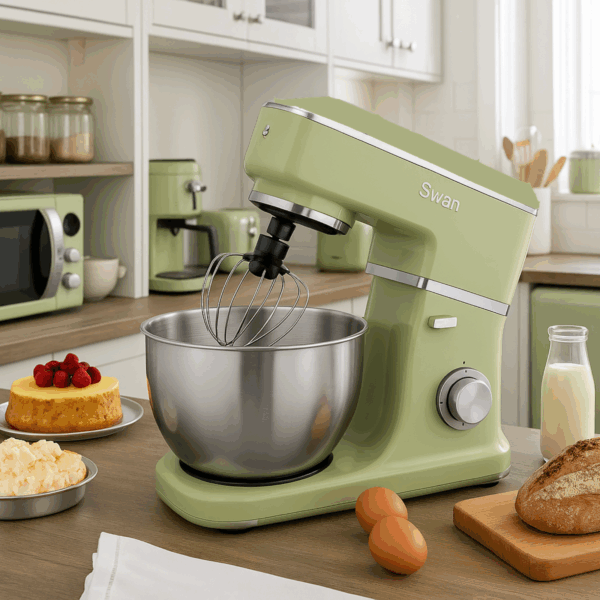 Swan SP21010GN Retro Stand Mixer 1000W - Green - Image 2