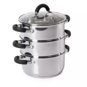 Tower 3 Tier Steamer 18cm Stainless Steel