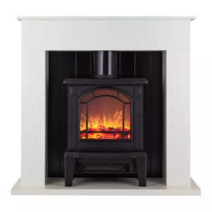 Warmlite Ealing 1.8KW Compact Stove Fire Suite White