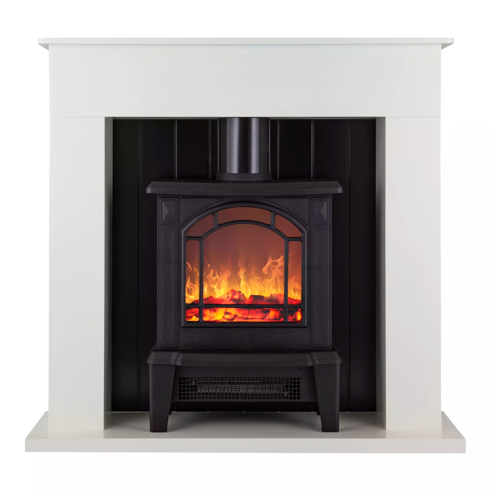 Warmlite Ealing 1.8KW Compact Stove Fire Suite White