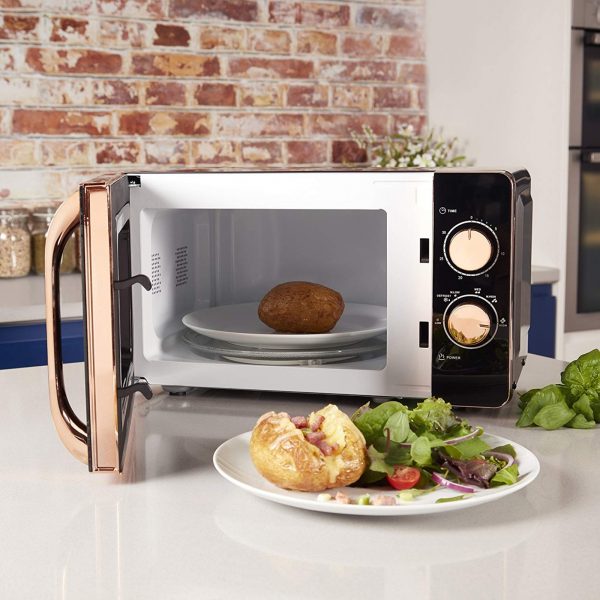 Tower T24020 Manual Solo Microwave – Black / Rose Gold