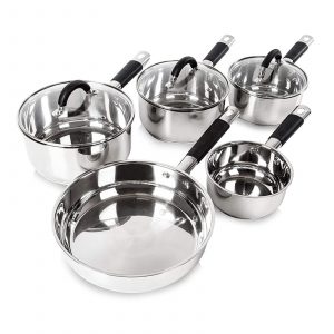 Tower T80833 5 Piece with Silicone Handles –  Stainless Steel