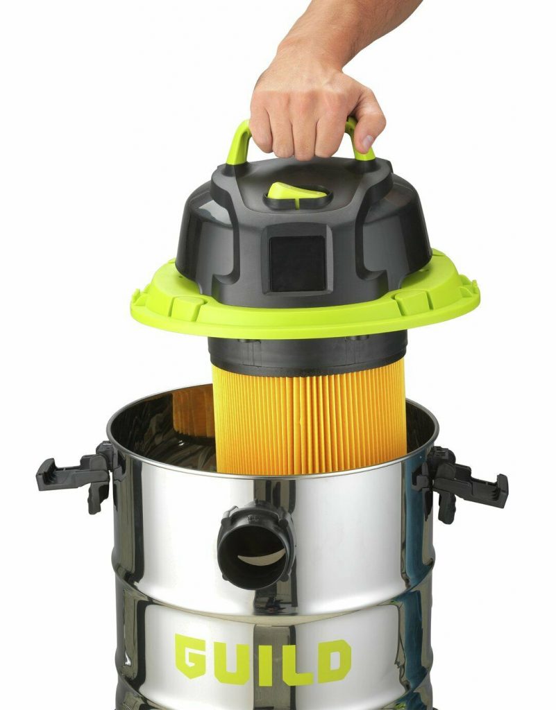 Guild 30L Steel Drum Wet and Dry Vacuum Cleaner 1500W Kettle and