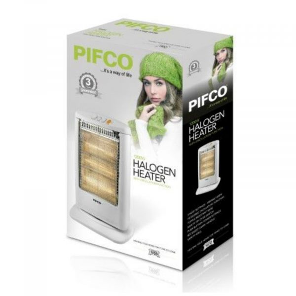 Pifco P42001 Halogen Heater 1200 Watt – White