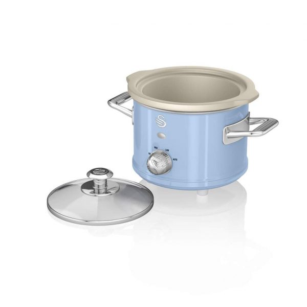 Swan SF17011BLN Retro Slow Cooker 1.5L – Blue