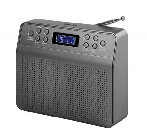 Akai A60013G Portable DAB Radio Alarm Clock with LCD Screen – Space Grey