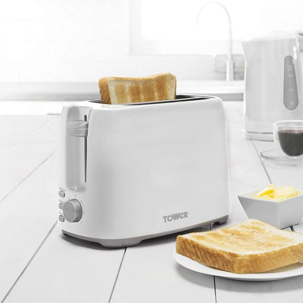 Tower T20013W 2 Slice Toaster – White