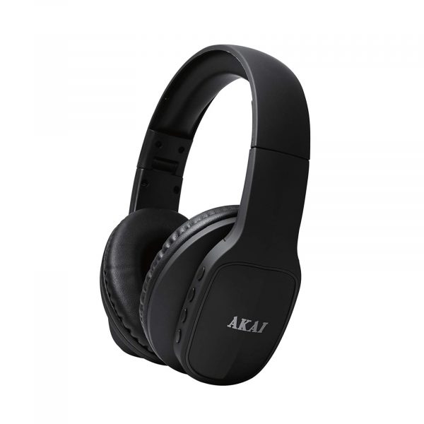 Akai A58078 Wireless Headphones with Built-In Microphone Black