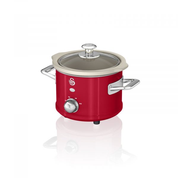 Swan SF17011RN Retro Slow Cooker 1.5L - Red