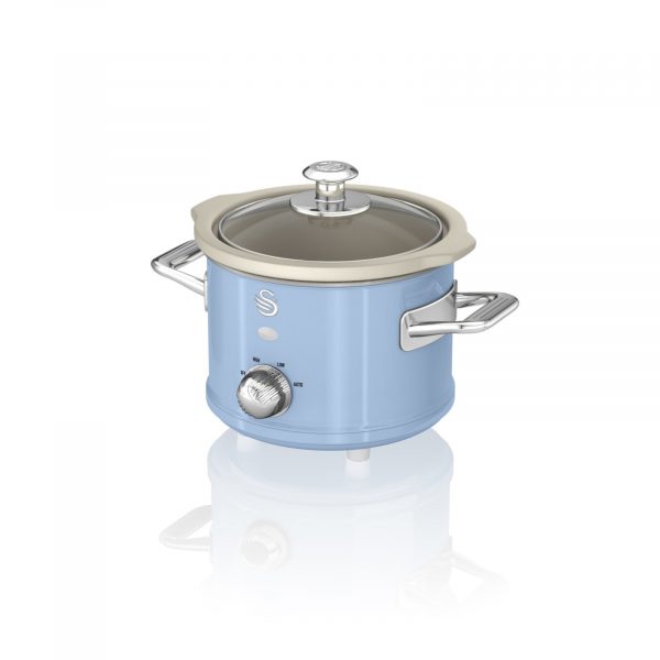 Swan SF17011BLN Retro Slow Cooker 1.5L – Blue