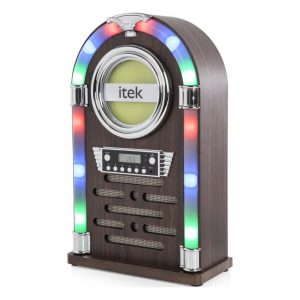 iTek I60018CD Bluetooth Table Top Jukebox with CD Player and FM Radio iTek I60018CD Bluetooth Table Top Jukebox with CD Player and FM Radio