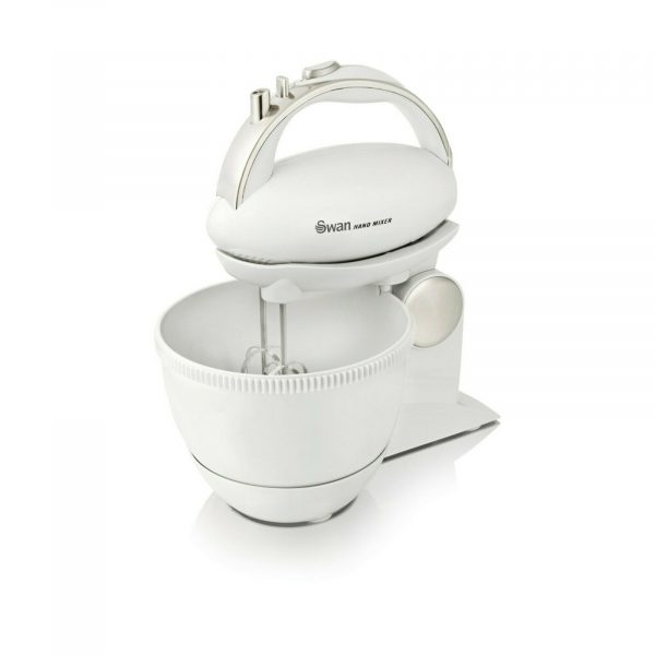 Swan SP10070N 5 Speed Hand Mixer and Bowl – White
