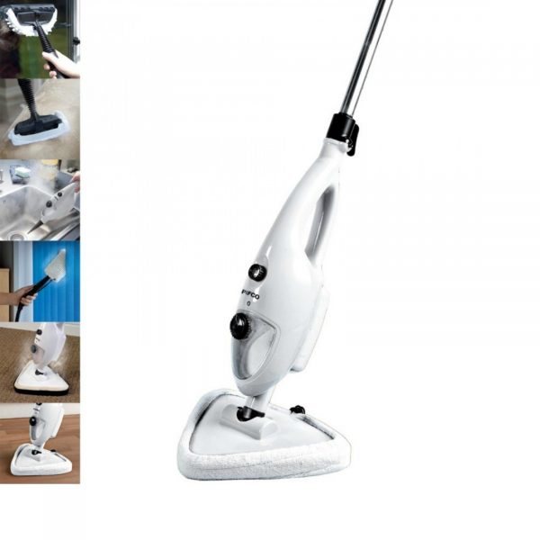 Pifco PS001 6 IN 1 Multi Function Steam Mop 1300W – White / Black