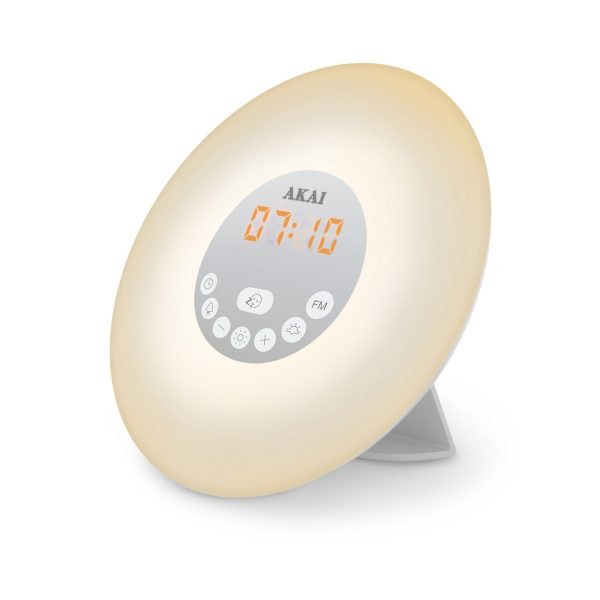 AKAI A61023 FM Alarm Clock with Sunrise Simulation Light