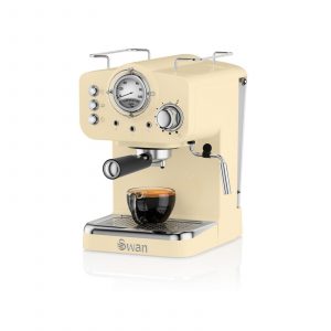 Swan SK22110CN Retro Pump Espresso Coffee Machine 1.2L 1.1KW – Cream
