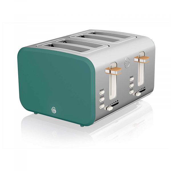 Swan ST14620GREN Scandi Style Nordic 4 Slice Toaster – Pine Green ST14620GREN
