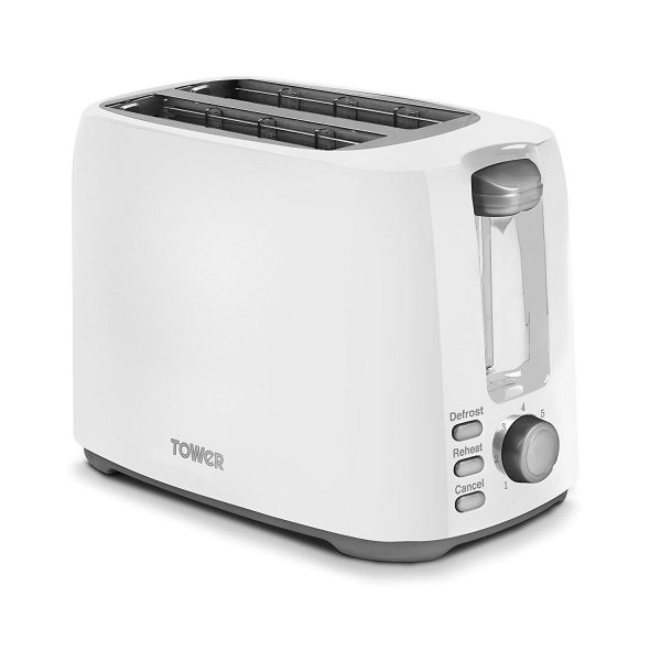 Tower T20013W 2 Slice Toaster – White