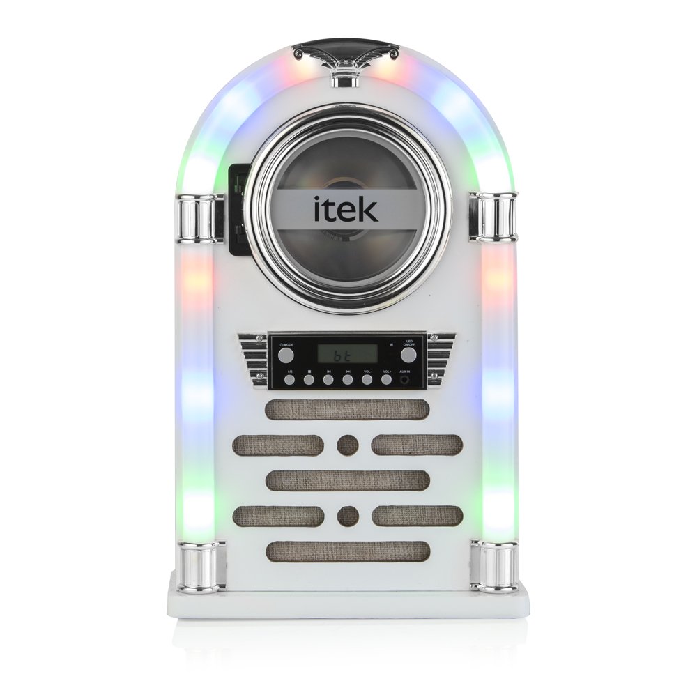 iTek I60018CDGW Bluetooth Mini Jukebox – White iTek I60018CDGW Bluetooth Mini Jukebox - White - Image 2