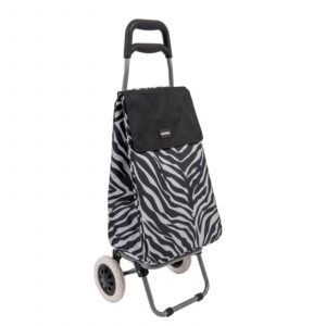 Sabichi Alfie Zebra Insulated Shopping Trolley – Black / White