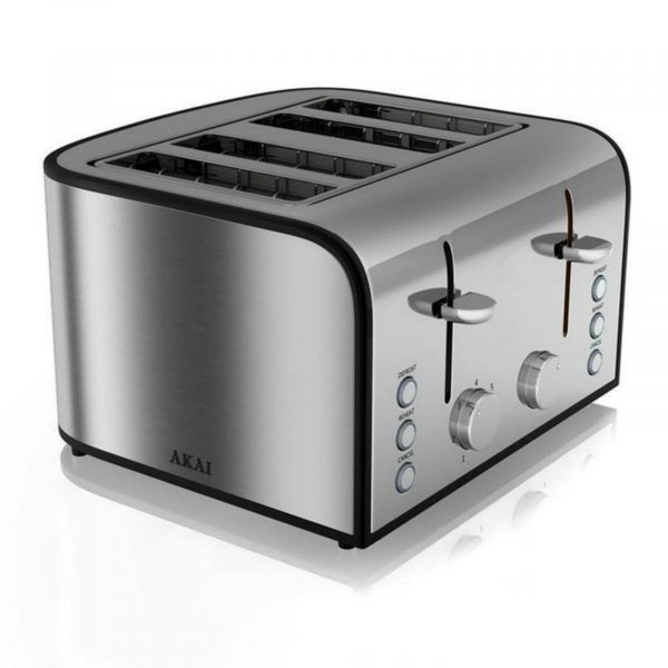 Akai A20002 4 Slice S/Steel Toaster