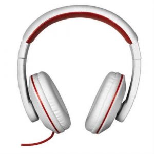 iTek I58005W Dynamic Bass Headphones – White / Red