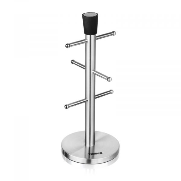 Tower T80101 Mug Tree 6 Cup Holder – Stainless Steel