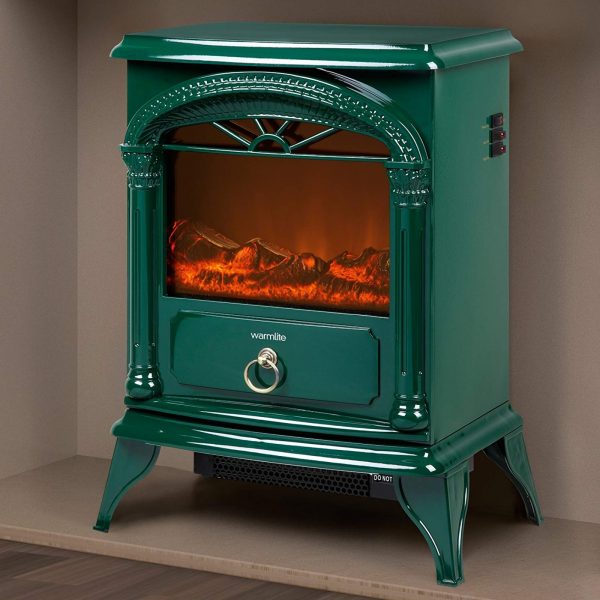 Warmlite 1800W Log Effect Sove Fire Green