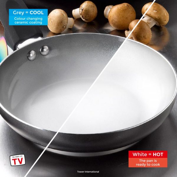 Tower T80306 Colour Changing Ceramic Coating Frying Pan 20cm