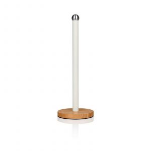 Swan Nordic Towel Pole with Bamboo Base – White