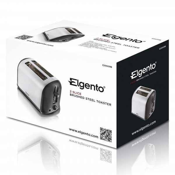 Elgento E20009B 2 Slice Toaster 700W – Brushed Stainless Steel