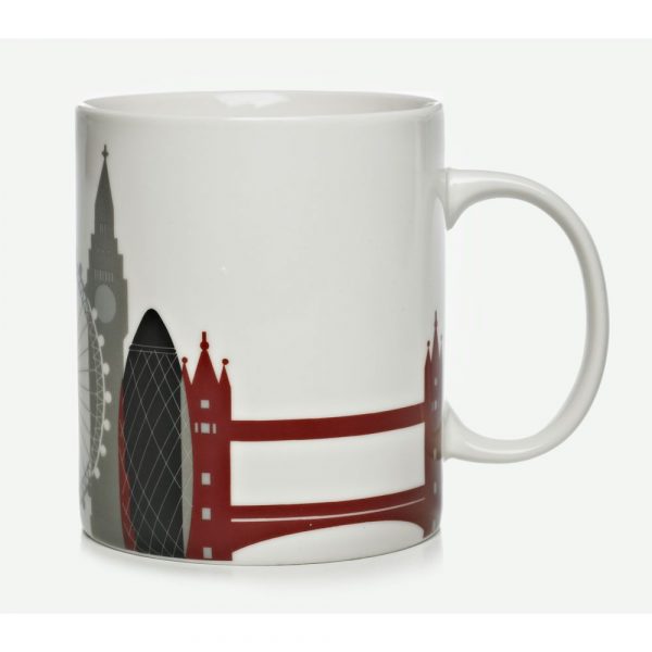 CityScape Mug Stack – Grey / Red