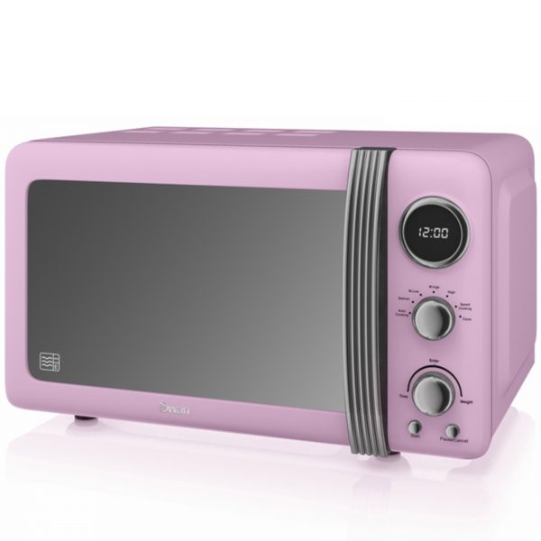 Swan SM22030PN Retro Digital Microwave 20L – Pink