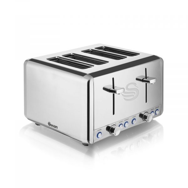 Swan 4 Slice Toaster – Polished Stainless Steel